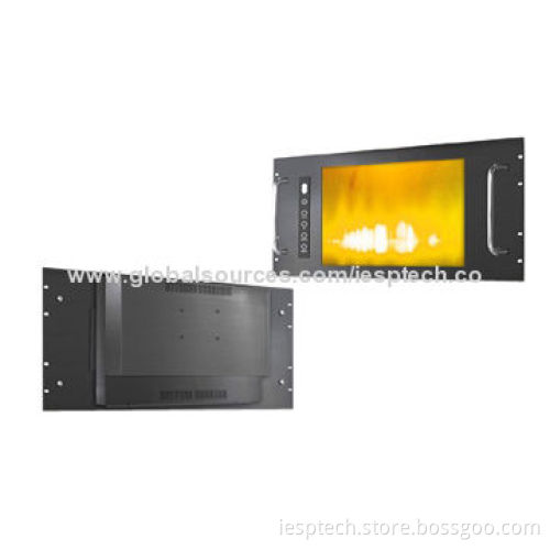 12.1-inch Wide LCD Interactive Display, 5-wire Touch Screen, 6U Rack Mount, VGA/HDMI/AV in, OEM/ODM